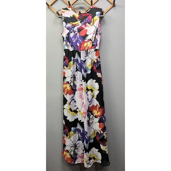Kate Mallory Dress Women Small Floral Sleeveless Stretch Maxi Aloha Beach Bold - Picture 2 of 6